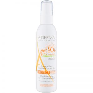 A-Derma Protect Kids mleczko do opalania w sprayu SPF 50+ dla dzieci 200 ml