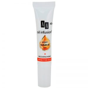 AA Cosmetics Oil Infusion2 Argan Tsubaki 40+ odżywczy krem pod oczy redukujący zmarszczki Hial+ 15 ml