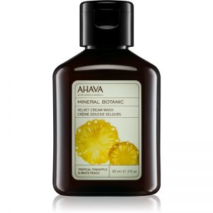 Ahava Mineral Botanic Tropical Pineapple & White Peach aksamitny krem pod prysznic ananas tropikalny i biała brzoskwinia 85 ml