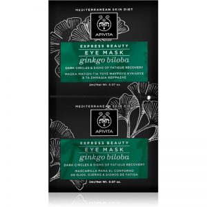 Apivita Express Beauty Ginkgo Biloba maska pod oczy przeciw obrzękom i cieniom
