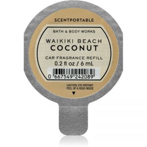 Bath & Body Works Waikiki Beach Coconut odświeżacz do samochodu napełnienie 6 ml