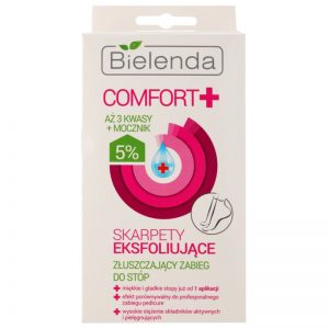 Bielenda Comfort+ skarpetki złuszczające zapewniające wygładzenie i nawilżenie stóp 2 x 20 ml