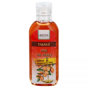 Bione Cosmetics Keratin Argan olejek do włosów ciemnych 80 ml