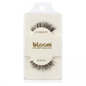Bloom Natural naklejane sztuczne rzęsy z naturalnych włosów (Dwispy, Black) 1 cm