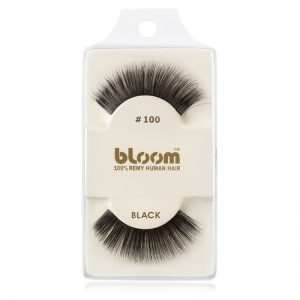Bloom Natural naklejane sztuczne rzęsy z naturalnych włosów No. 100 (Black) 1 cm