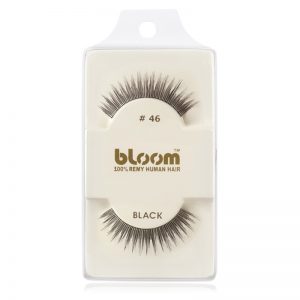 Bloom Natural naklejane sztuczne rzęsy z naturalnych włosów No. 46 (Black) 1 cm