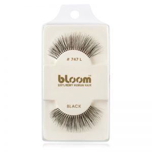 Bloom Natural naklejane sztuczne rzęsy z naturalnych włosów No. 747L (Black) 1 cm