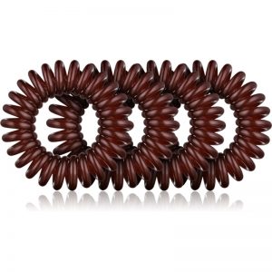 BrushArt Hair Rings Natural Opaski do włosów 4 szt. Brown 4 szt.