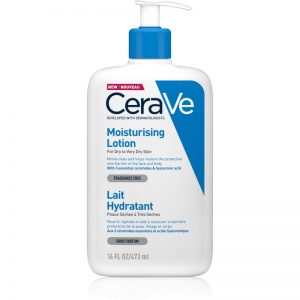 CeraVe Moisturizers mleczko nawilżające do twarzy i ciała do skóry suchej i bardzo suchej 473 ml