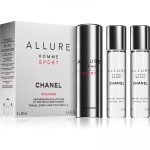 Chanel Allure Homme Sport Cologne woda kolońska ((1x napełnialny + 2x napełnienie)) dla mężczyzn 3 x 20 ml