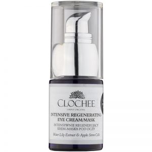 Clochee Simply Organic intensywny krem regenerujący / maska na okolice oczu (Water Lily Extract & Apple Stem Cells) 15 ml