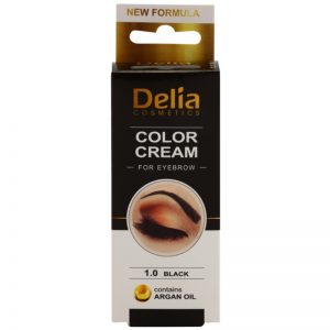 Delia Cosmetics Argan Oil farbka do brwi odcień 1.0 Black 15 ml