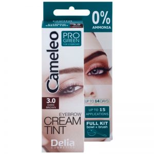 Delia Cosmetics Cameleo Pro Green farbka do brwi bez amoniaku odcień 3.0 Dark Brown 15 ml