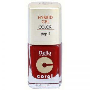 Delia Cosmetics Coral Nail Enamel Hybrid Gel żelowy lakier do paznokci odcień 01 11 ml