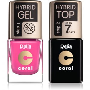 Delia Cosmetics Coral Nail Enamel Hybrid Gel wygodne opakowanie do paznokci dla kobiet odstín 22
