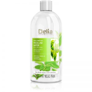 Delia Cosmetics Micellar Water Green Tea orzeźwiający oczyszczający płyn micelarny 500 ml