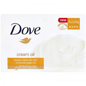 Dove Cream Oil mydło w kostce z olejkiem arganowym 4×100 g