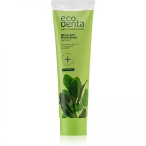 Ecodenta Green Brilliant Whitening pasta wybielająca do zębów z fluorem odświeżający oddech Mint Oil + Sage Extract 100 ml