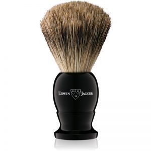 Edwin Jagger Silver Tip Ebony pędzel do golenia rozmiar Large