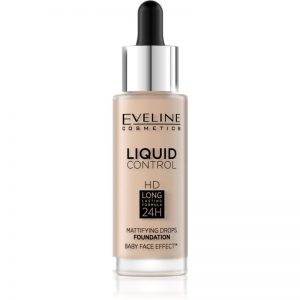 Eveline Cosmetics Liquid Control podkład w płynie z pipetą odcień 01 Light Beige 32 ml