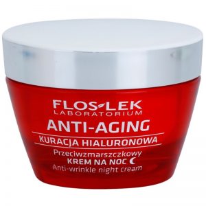 FlosLek Laboratorium Anti-Aging Hyaluronic Therapy nawilżający krem na noc o działaniu przeciwzmarszczkowym 50 ml