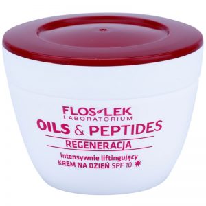 FlosLek Laboratorium Oils & Peptides Regeneration 60+ krem intensywnie liftingujący SPF 10 50 ml