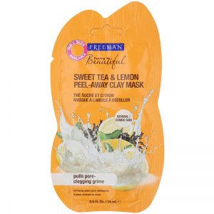 Freeman Feeling Beautiful maseczka do twarzy z kaolinem bez parabenów Sweet Tea & Lemon 15 ml