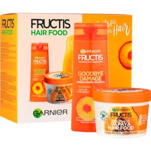 Garnier Fructis Papaya Hair Food zestaw kosmetyków I. (do włosów zniszczonych)