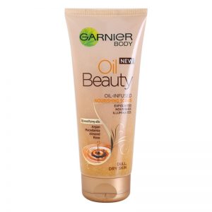 Garnier Oil Beauty odżywczy peeling do ciała z olejkami do skóry suchej 200 ml