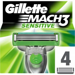 Gillette Mach3 Sensitive zapasowe ostrza 4 szt.