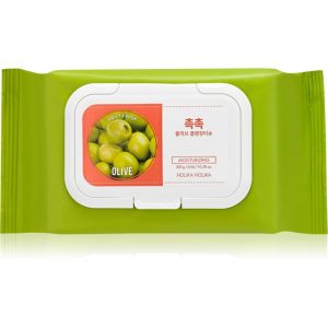 Holika Holika Daily Fresh Olive chusteczki oczyszczające do usuwania trwałego i wodoodpornego makijażu 60 szt.