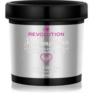 I Heart Revolution Rainbow Tones zmywalna farba do włosów odcień Silver Angel 120 ml