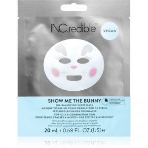 INC.redible Show Me the Bunny maseczka do twarzy do skóry tłustej i mieszanej 20 ml