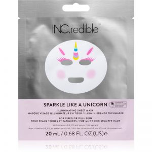 INC.redible Sparkle Like a Unicorn maseczka rozjaśniająca do cery zmęczonej 20 ml