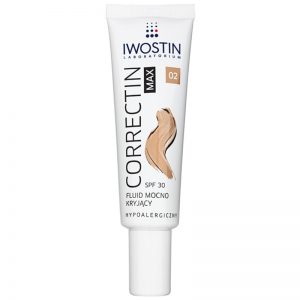 Iwostin Max Correctin fluid mocno kryjący do skóry wrażliwej SPF 30 odcień Natural 30 ml