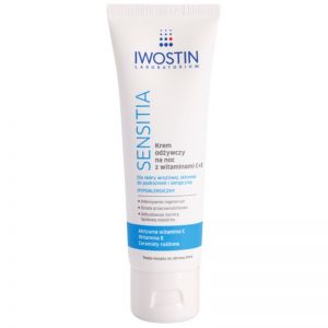 Iwostin Sensitia krem odżywczy na noc z witaminami C i E do skóry wrażliwej i alergicznej 50 ml