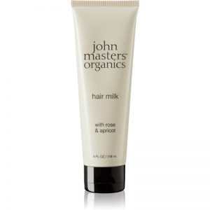 John Masters Organics Rose & Apricot mleczko bez spłukiwania do suchych końcówek włosów 118 ml