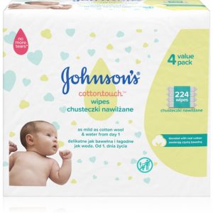 Johnson’s Baby Cottontouch delikatne nawilżane chusteczki dla dzieci 224 szt.