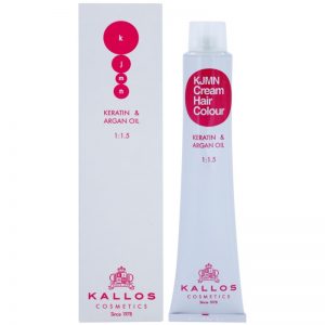 Kallos KJMN farba do włosów z keratyną i olejkiem arganowym odcień 4.62 Medium Red Violet Brown 100 ml