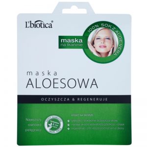 L’biotica Masks Aloe Vera maseczka płócienna o działaniu regenerującym 23 ml