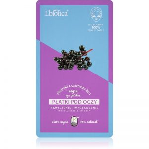 L’biotica Vegan Black Currant maseczka do okolic oczu o dzłałaniu nawilżającym 2 szt.