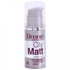 Lirene City Matt podkład matujacy we fluidzie o działaniu wygładzającym odcień 207 Beige 30 ml