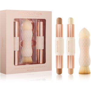Makeup Revolution Crème Highlight And Contour Kit zestaw kosmetyków Medium dla kobiet