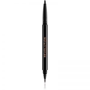Makeup Revolution Felt And Kohl Dual dwustronna kredka do oczu odcień Black