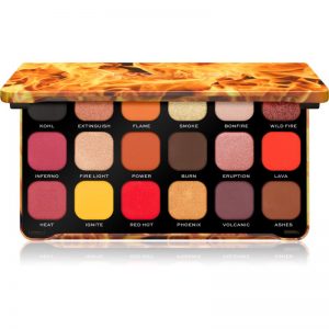 Makeup Revolution Forever Flawless paleta cieni do powiek odcień Fire 18 x 1,1 g
