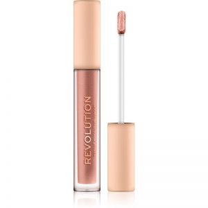 Makeup Revolution Nudes Collection Metallic metaliczna szminka w płynie odcień Bustier 2,2 g