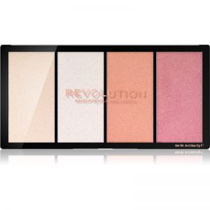 Makeup Revolution Reloaded paleta rozjaśniaczy odcień Lustre Lights Cool 4 x 5 g