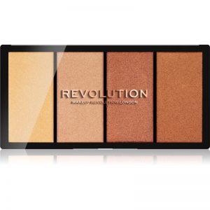 Makeup Revolution Reloaded paleta rozjaśniaczy odcień Lustre Lights Heatwave 4 x 5 g