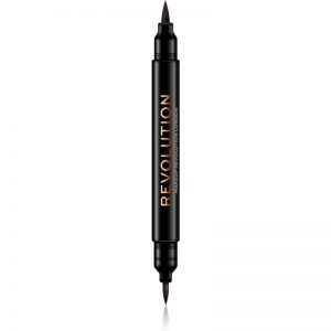 Makeup Revolution Thick And Thin Dual dwustronna kredka do oczu odcień Black 1 ml