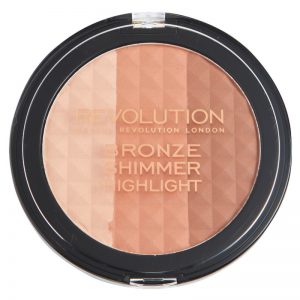Makeup Revolution Ultra Bronze Shimmer Highlight puder brązujący i rozświetlający 15 g